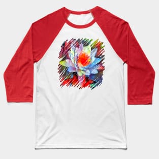 Water Lily. Colorful Grunge Collection Baseball T-Shirt